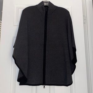 Womens Anne Klein Sweater Zip Up Poncho sz Small